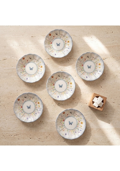 Güral Flora Blue 6 Parça Çay Tabağı 48833 Diğer