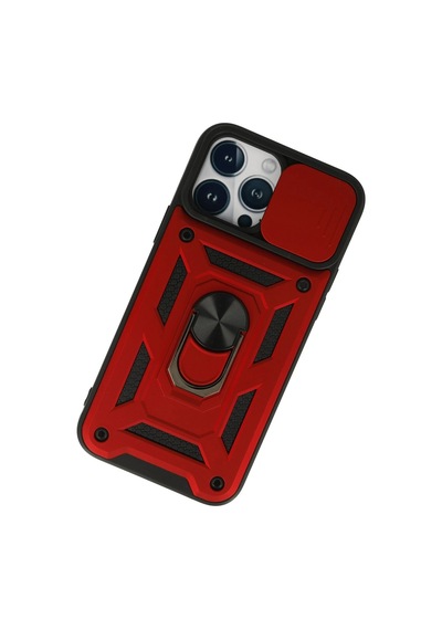 Newface - 512 - İphone 13 Pro Kılıf Pars Lens Yüzüklü Silikon - Matxzngz - - Kırmızı