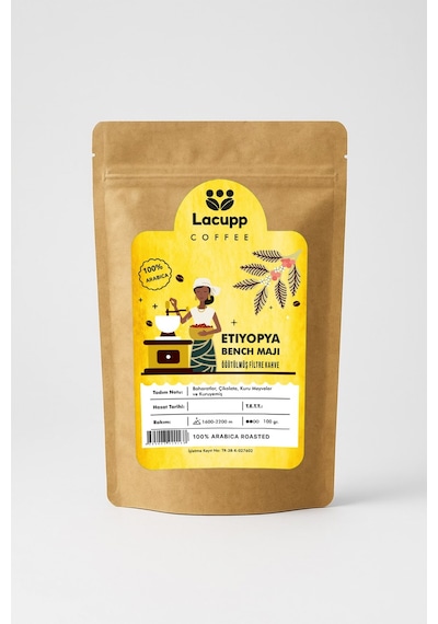 Lacupp - Etiyopya Bench Maji - Öğütülmüş Filtre Kahve - 100 Gr 100% Arabica Filtre