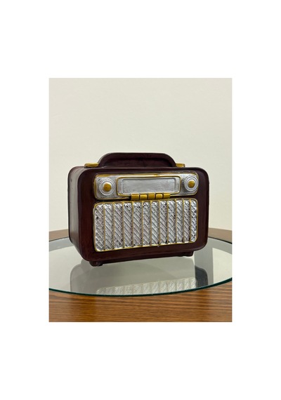 Nostaljik Retro Radyo Tasarımlı Dekoratif Kumbara Ev Ve Ofis Dekorasyonu Hediyelik