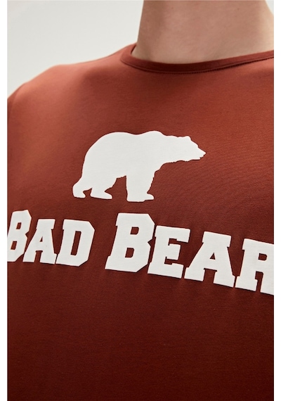 Bad Bear Bad Bear Erkek Kahverengi Bisiklet Yaka Tişört Kahverengi