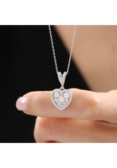 Mia Vento Pırlanta Montür Işıltılı Kalp Harmonisi Sadelik Mührü Gümüş Mini Set