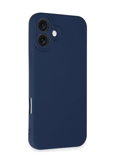 Apple Uyumlu iPhone 16 Kılıf First Silikon Lacivert/