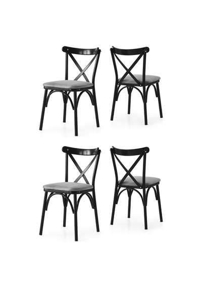 Bahar Mutfak Bahçe Cafe Sandalyesi 4 Li Set 001
