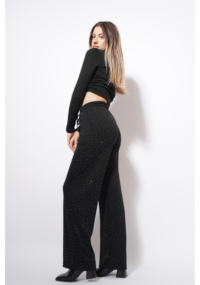 Unika Boutique Cerli Taş İşlemeli Eşofman Siyah