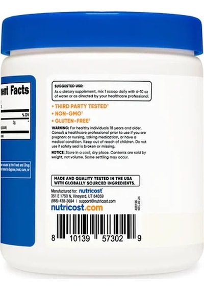 Nutricost Arginine Akg 300 Gr. 100 Servis
