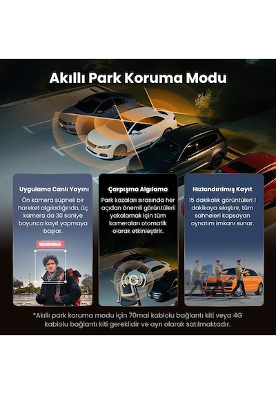 70mai T800-41 Ön Kamera + İç Kamera + RC41 Arka Kamera