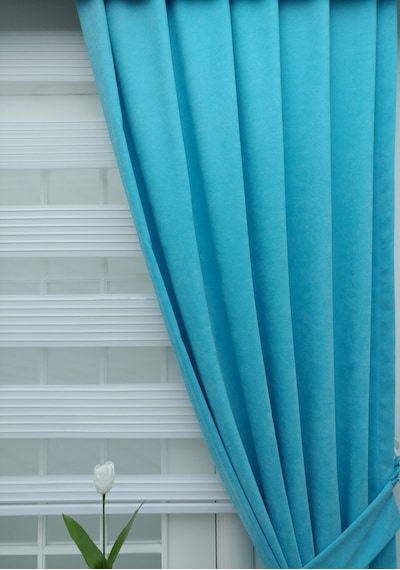 Evdepo Home Turkuaz Fon Perde Tek Kanat (536525153) Turkuaz