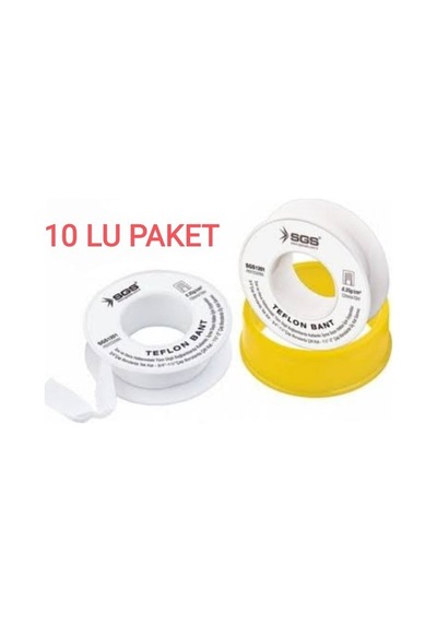 Sgs1201 Profesyonel Teflon Bant 12 Mmx10 Mt 0,35 Gr-10 Lu Paket