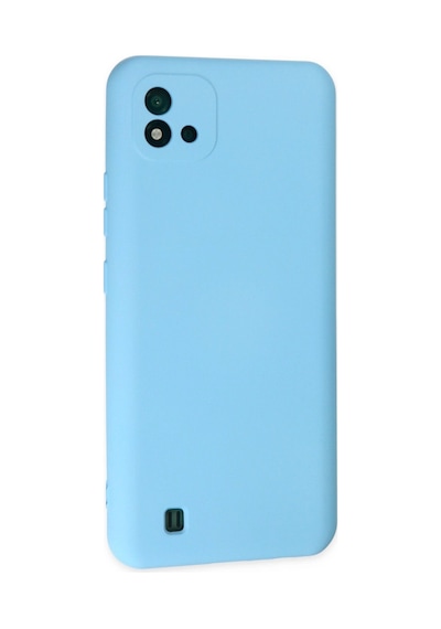 Realme C11 2021 Kılıf Nano İçi Kadife Silikon - Mavi -