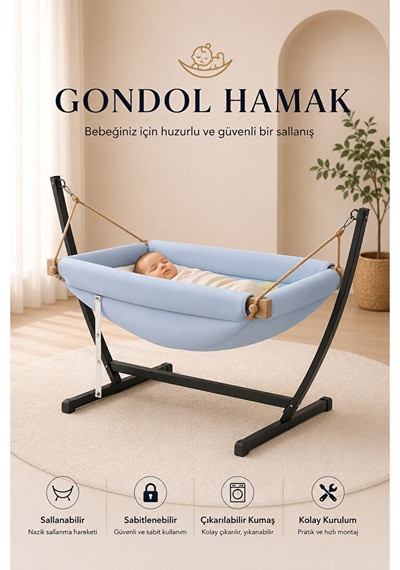 Quero Puanti Gondol Hamak - Mavi