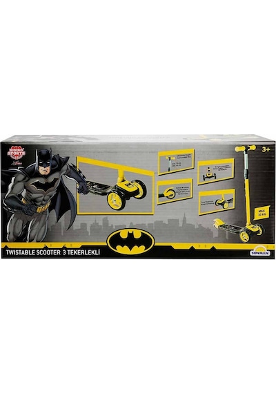 Sunman Batman 3 Tekerlekli Twistable Scooter