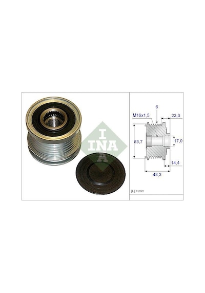 INA 535020410 ALTERNATÖR KASNAĞI RULMANLI ASTRA J INSIGNIA ZAFIRA