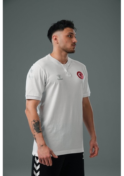 Hummel Armin Milli Takım Bebe Yaka Tişört Beyaz