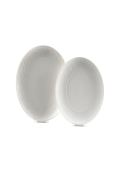 Lucky Art Luckyart Vıctorıa Round New Bone 2Lı Oval Tabak Setı Lyan