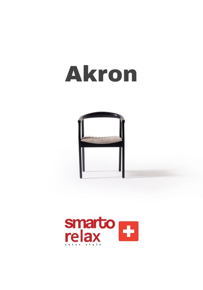 Smarto Relax Akron 2 Li Sandalye Seti Ahşap Ayaklı, Krem Kumaş Siyah-krem