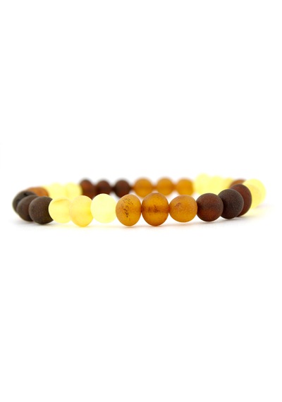 Kehribar Bileklik Amorf Tasarım Ambergold Blk23-82 Çok Renkli