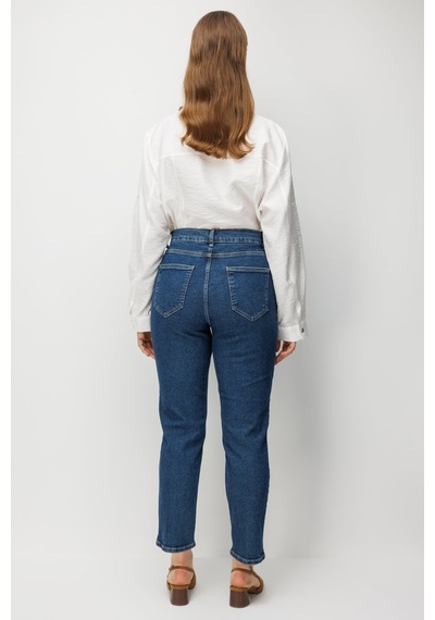 Ekol Kadın Büyük Beden Beş Cep Dar Paça Kot Pantolon 4148 Indigo Indigo