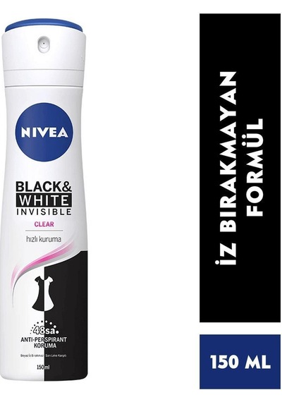 Nıvea Deodorant Invısıble Black Whıte Clear Bayan Sprey 150 Ml