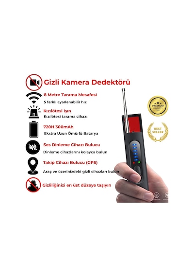 Crp01 Gizli Kamera Dedekötürü, Kızılötesi Dedektör, Gps Konum Takip Cihazı Tarayıcı, Dinleme Cihazı Bulucu,
