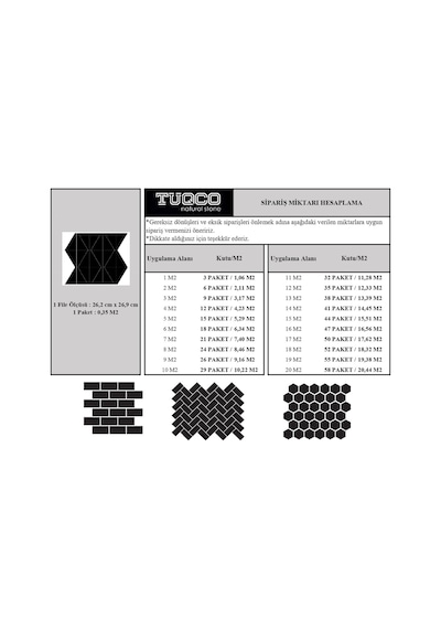 Tuqco Doğaltaş Piramit Mayra Fırçalı Mermer Mozaik