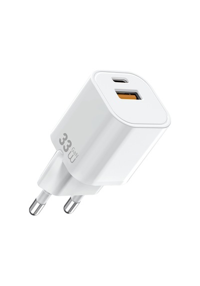 Wiwu Wi-g017 Cube Serisi Type-c Pd & Usb-a Gan Tech Pd Hızlı Şarj Mini Şarj Başlığı 33w Beyaz