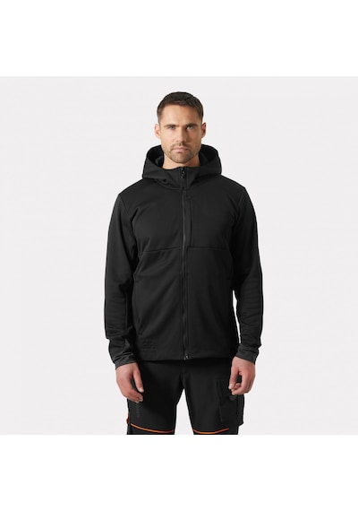 Tech Hooded Midlayer Jacket - Black - L Siyah-antrasit