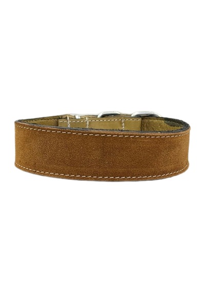 Lnleather El Yapımı Vaketa Deri Taba Orta Irk Köpek Tasması 60 CM Taba