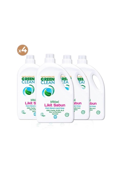 Green Clean Bitkisel Likit Sabun 2750 Ml 4'lü Paket