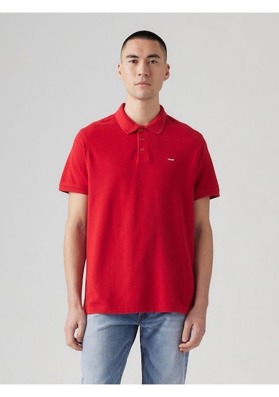 Levi's Erkek Kısa Kol Polo Yaka T-shirt - Günlük & Minimalist Kırmızı