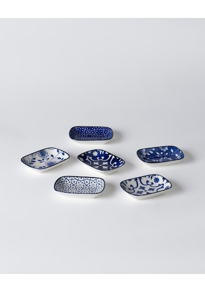 Reve Bleu Mais Tabak Seti - 12 Cm - Mavi/beyaz 8684427358467 Çok Renkli