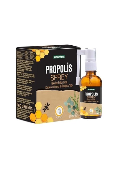 Aksuvital Propolisli Boğaz Spreyi 20ml Kekik, Ekinezya Ve Okaliptus Yağı İçerikli Doğal Ağız Ve Boğaz Bakımı Ferahlatıcı Sprey Form Türkiye Menşeli