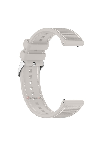Sneezy Huawei Watch Gt5 46mm İle Uyumlu 22mm Dikiş Desenli Dokuma Silikon Kordon