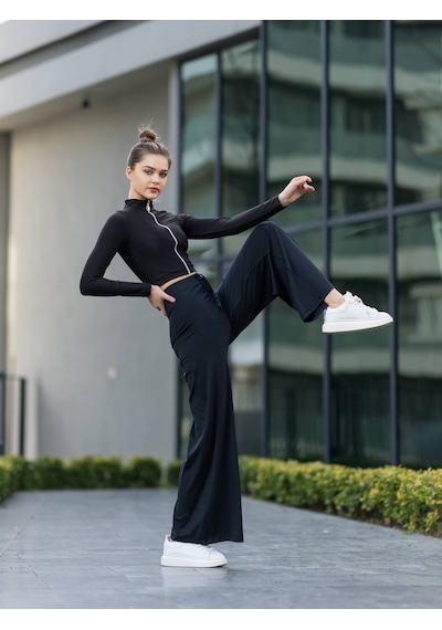 Lismina Siyah Yoga Tayt Pantolonu Siyah