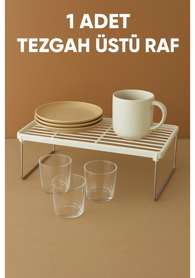 Dolap Içi Raf Düzenleyici Plastik Mutfak Tezgah Üstü Yer Kazandıran Organizer 14x30 Cm Plastik 30 X Diğer
