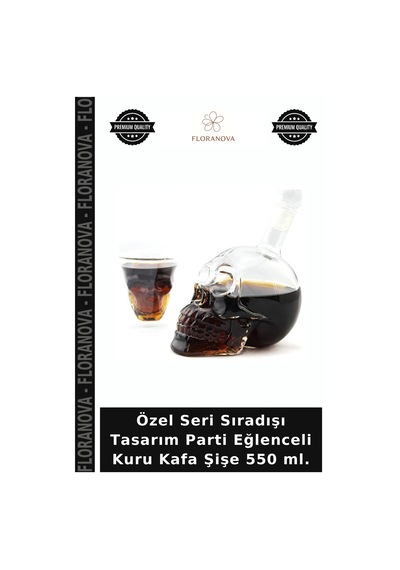 Özel Seri Sıradışı Tasarım Parti Eğlenceli Kuru Kafa Şişe 550 Ml.