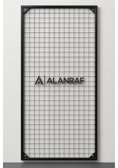Sık Telli Tel Raf - Tel Pano Stand, Duvar Askılığı İkili Set 60x120 Cm Ve 60x150 Cm Gri
