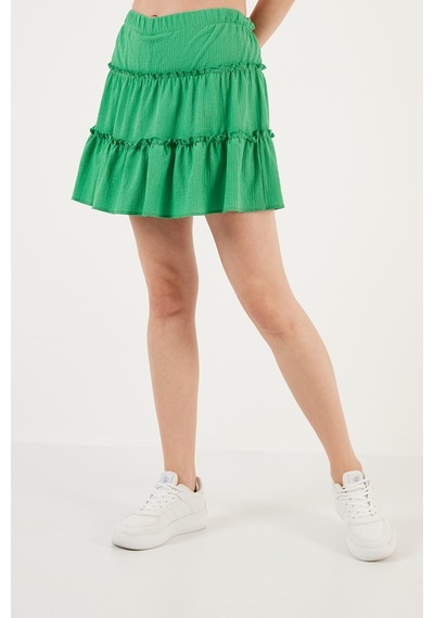Lela Beli Lastikli Mini Bayan Şort Etek 5865038 Benetton