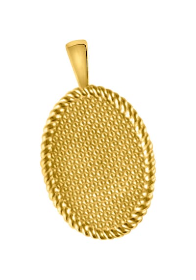 Kuyumcudukkani Zincirli" Oval Plaka"kolye -büyük Boy-37325-g Sarı