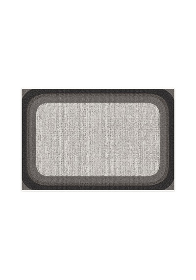 Kartela Halı Jüt Görünümlü Banyo Paspası Antrasit Kaymaz Taban Makinede Yıkanabilir 50x75 Cm