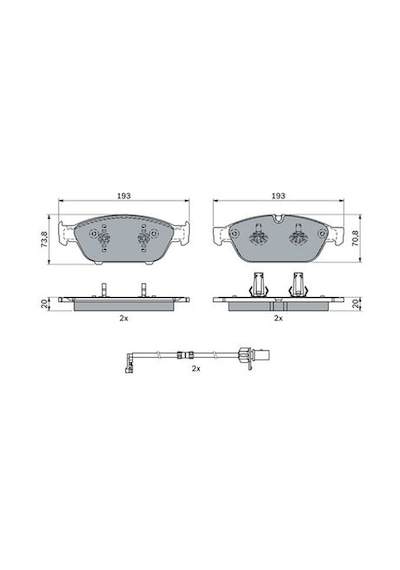 Audi A8 3.0tdı 2015-2017 Bosch Ön Balata 25158 Netpar4987