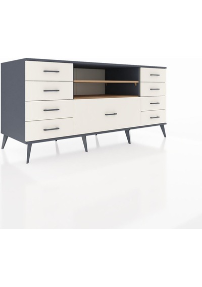 Kronos Konsol 2 Raflı 9 Çekmeceli 176x59x83 Antrasit-çam/aytaşı Çam/aytaşı Kronos Konsol 2 Raflı 9 Çekmeceli 176x59x83 Antrasit-çam/aytaşı Çam/aytaşı