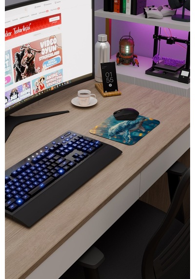 Orka Kaymaz Dikişli Kauçuk Oyuncu Mousepad V3 - 22x18 Gaming Mouse Pad Fare Altlığı