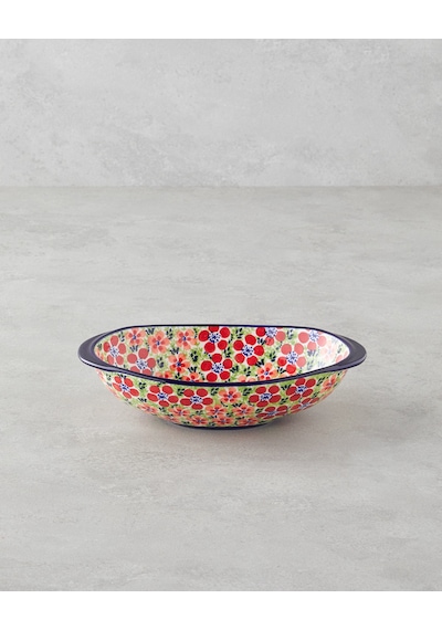 English Home Botanic Stoneware Kayık Tabak 25 Cm Renkli Renkli