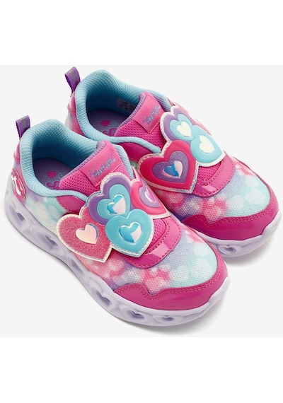 Skechers Heart Lights - Lovin Reflection Küçük Kız Çocuk Pembe Işıklı Spor Ayakkabı 302693n Pktq Pembe