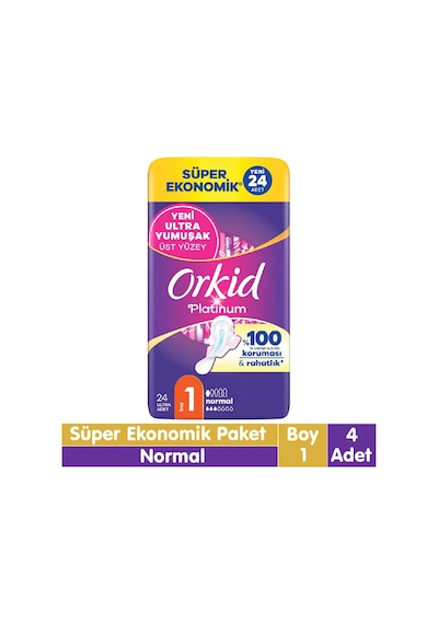 Orkid Platinum Normal Ped Süper Ekonomik Paket 24x4 96 Adet