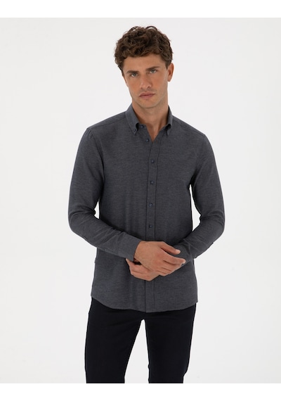 Pierre Cardin Erkek Lacivert Gömlek Desenli 50316768-vr033 Lacivert