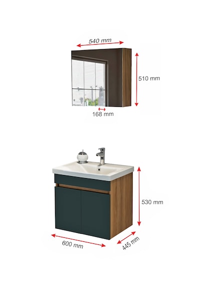 Star Banyo Dolabı Seti 60 Cm Egzotik Meşe & Koyu Gri Aynalı Lavabolu Mdf Egzotik Meşe & Koyu Gri Star Banyo Dolabı Seti 60 Cm Egzotik Meşe & Koyu Gri Aynalı Lavabolu Mdf Egzotik Meşe & Koyu Gri