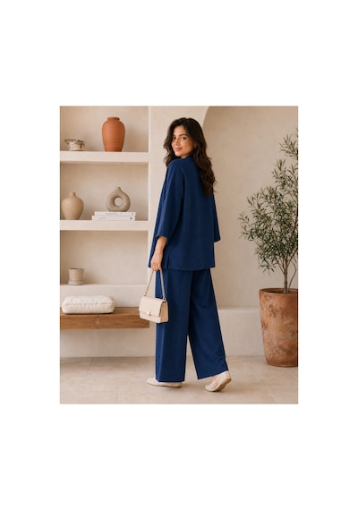 Unika Boutique Kadın Kimono Salaş 2 Li Takım Lacivert