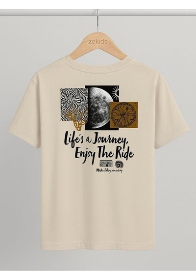 Nk Kids Erkek Çocuk Lifes Yazılı T-shirt-16021 Bej